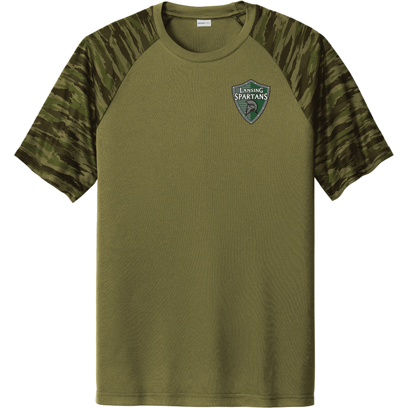 Lansing Spartans Drift Camo Colorblock Tee