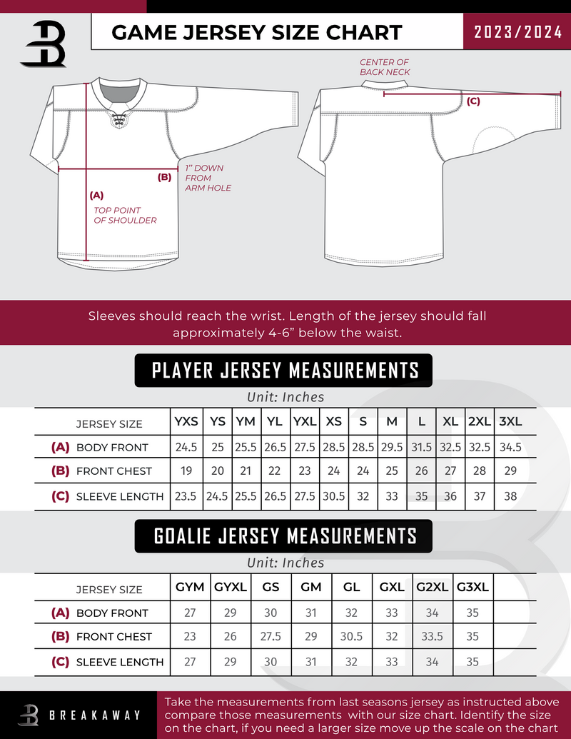 NJ Titans Tier 1 Youth Goalie Sublimated Jersey