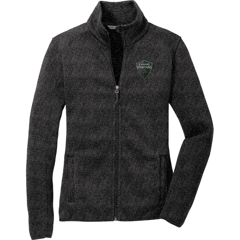 Lansing Spartans Ladies Sweater Fleece Jacket