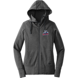 CT Wolfpack South New Era Ladies Tri-Blend Fleece Full-Zip Hoodie