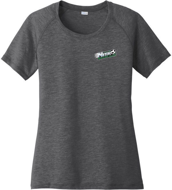 Nitro Soccer Ladies PosiCharge Tri-Blend Wicking Scoop Neck Raglan Tee