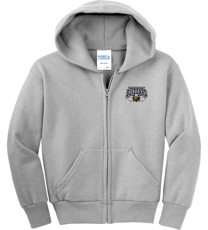 Blizzard Youth Core Fleece Full-Zip Hooded Sweatshirt