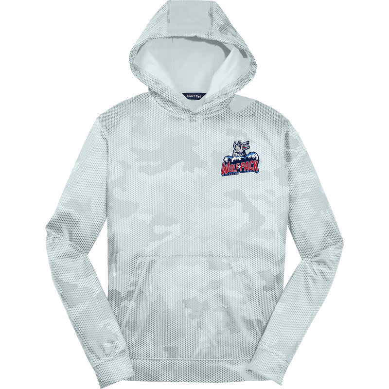 CT Wolfpack South Youth Sport-Wick CamoHex Fleece Hooded Pullover