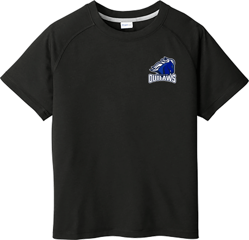 Brandywine Outlaws Youth PosiCharge  Tri-Blend Wicking Raglan Tee